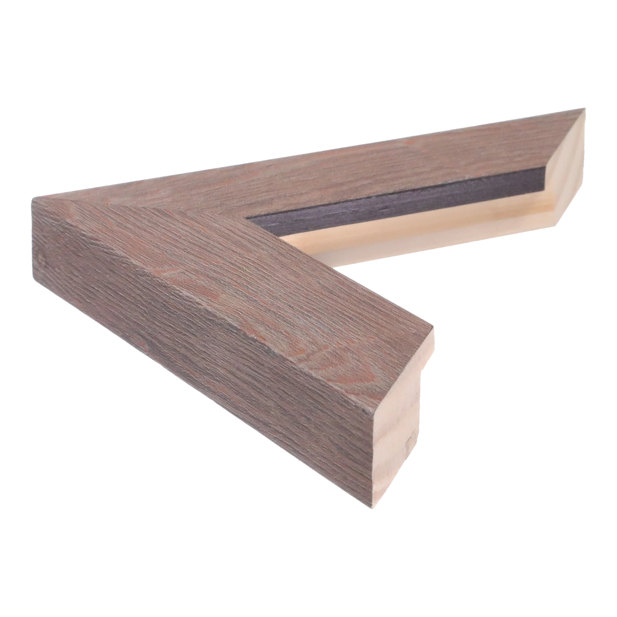 Side view of Metro picture frame in mink