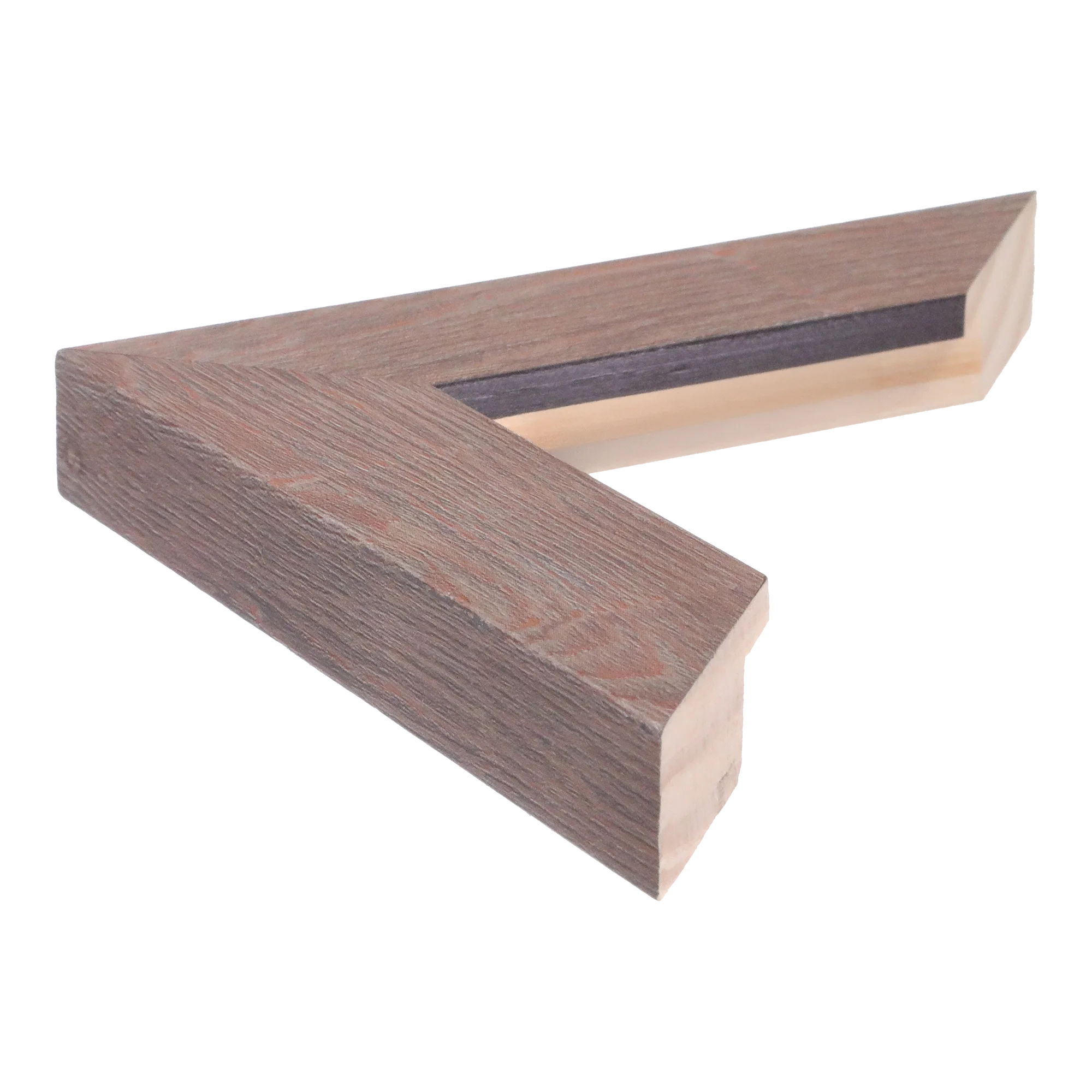 Side view of Metro picture frame in mink