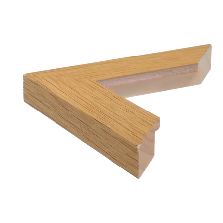 Side view of Metro picture frame in oak