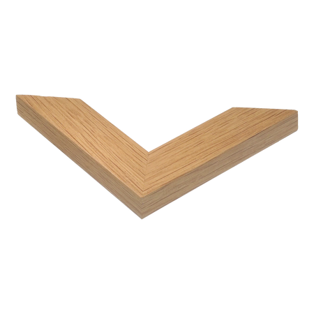 Corner view of Metro in oak picture frame