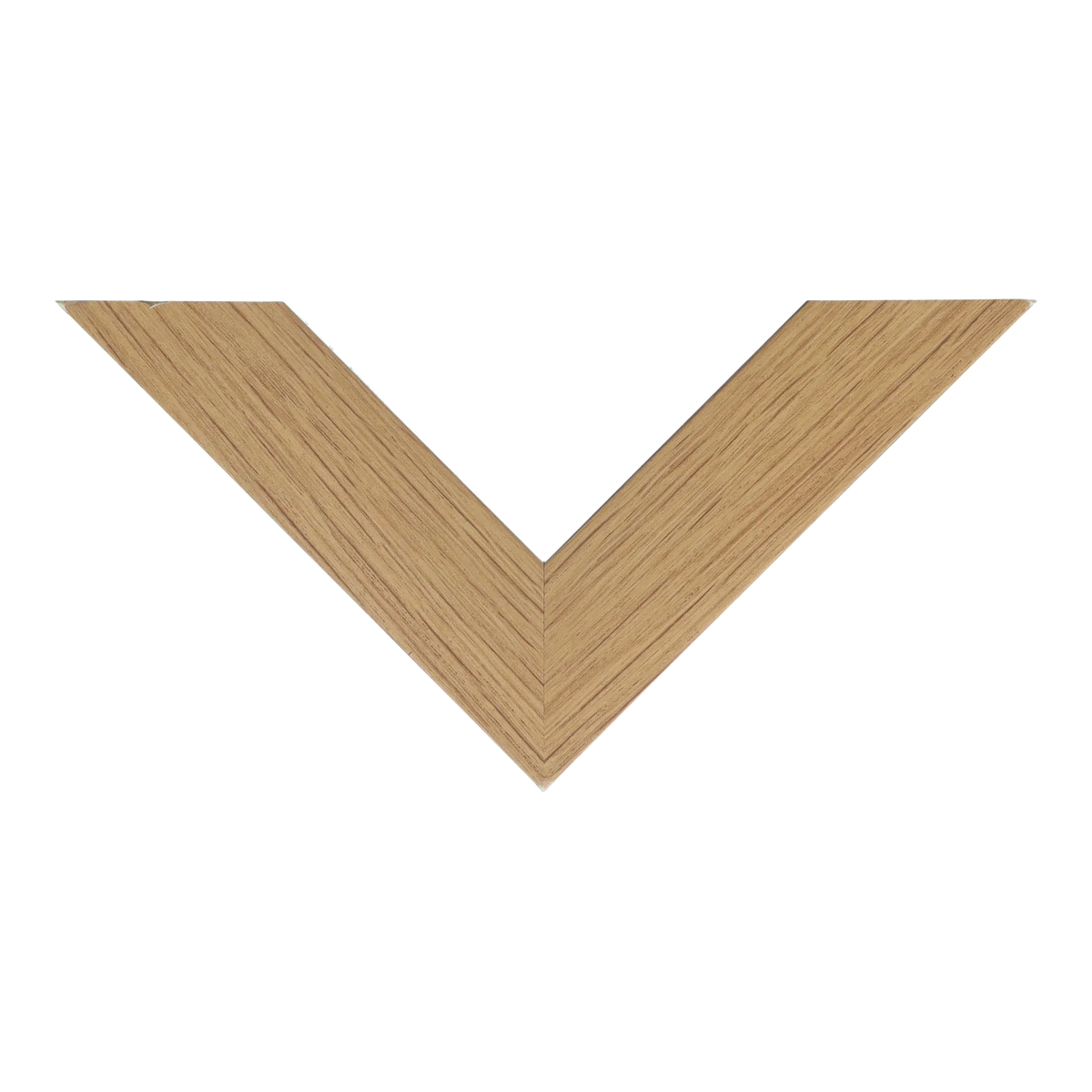 Top view of Metro picture frame in oak