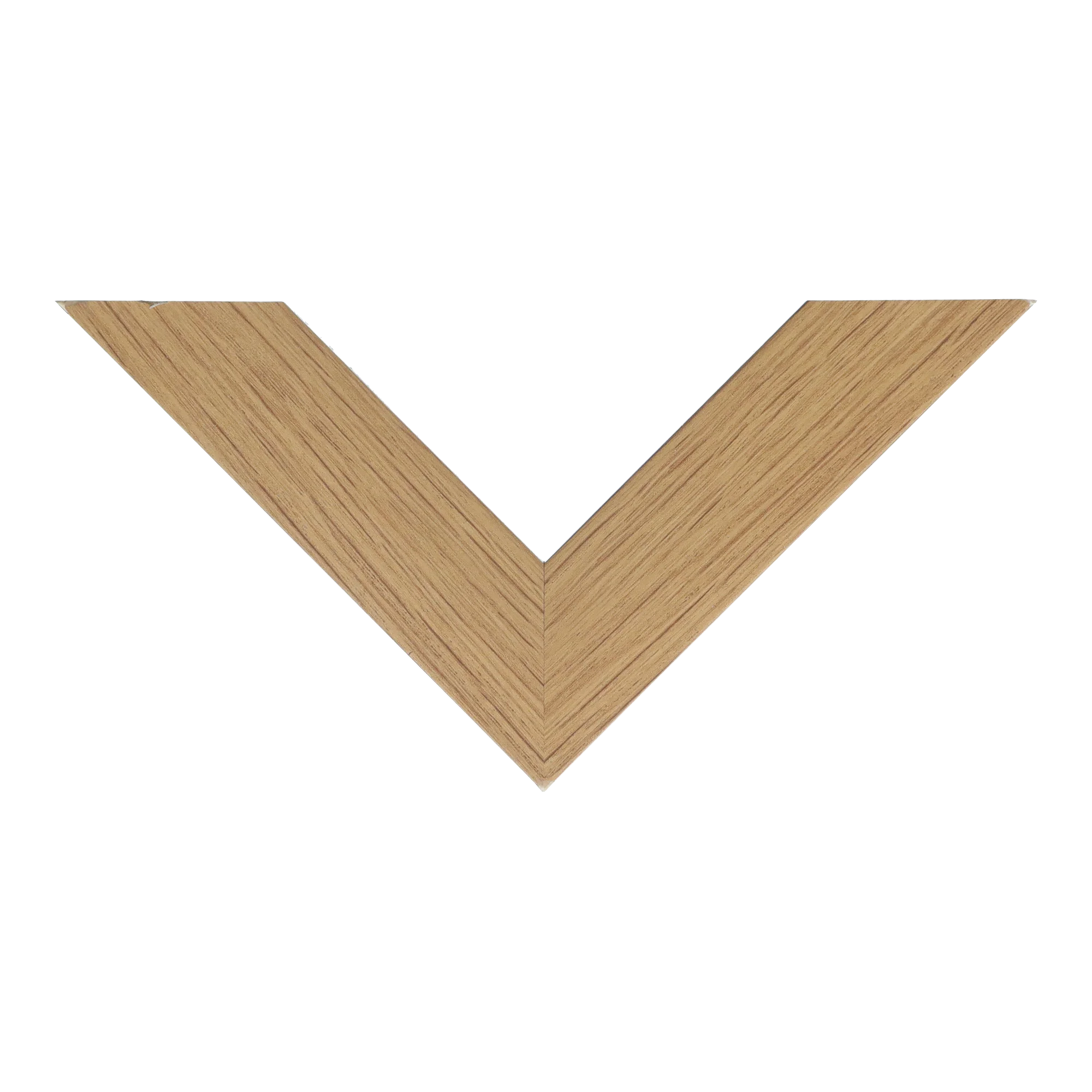 Top view of Metro picture frame in oak