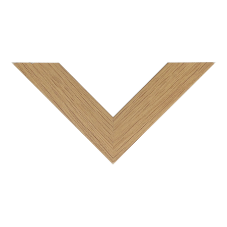 Top view of Metro picture frame in oak