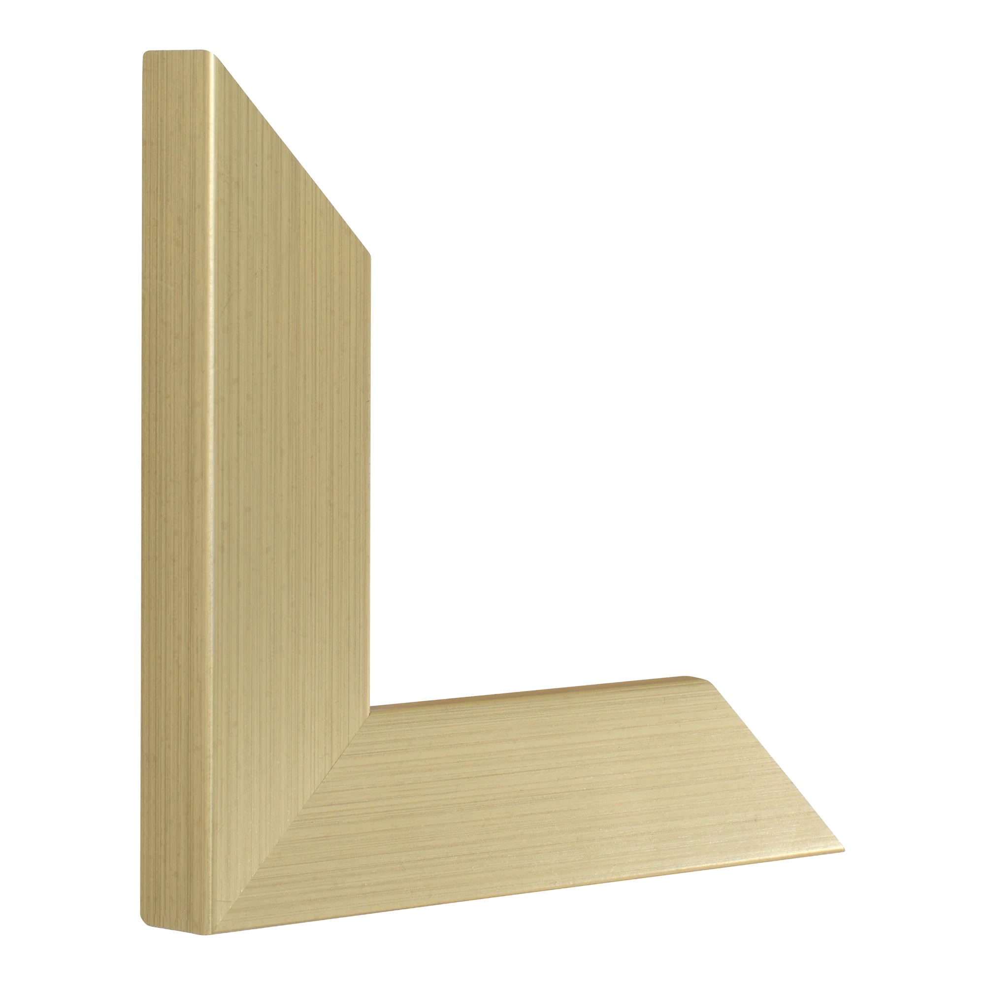 Vertical view of metro soft gold picture frame