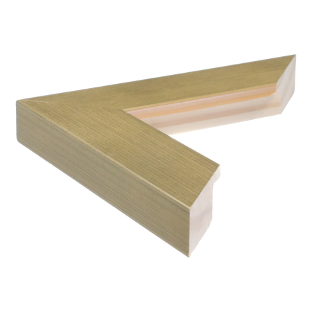 Side view of Metro picture frame in soft gold