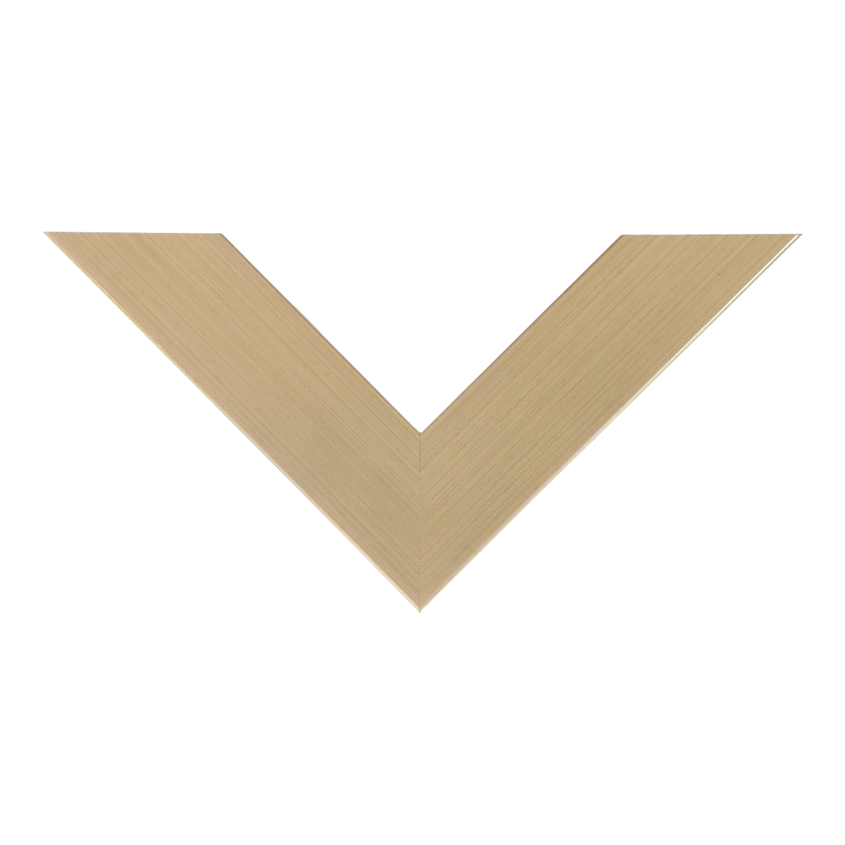 Top view of Metro picture frame in soft gold