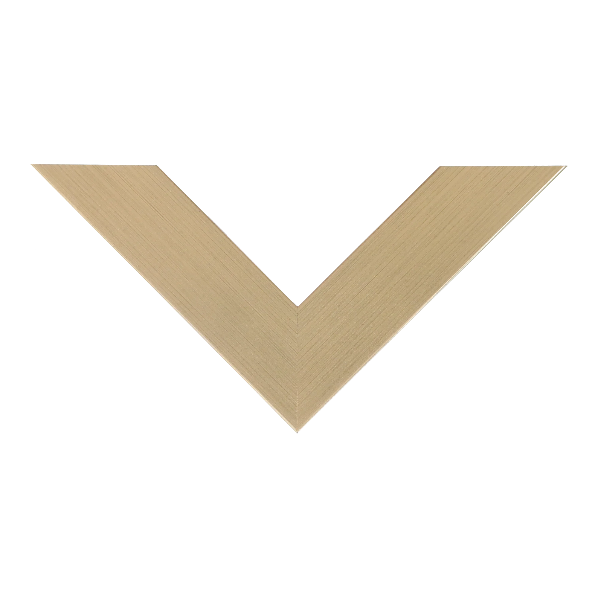 Top view of Metro picture frame in soft gold