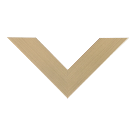 Top view of Metro picture frame in soft gold