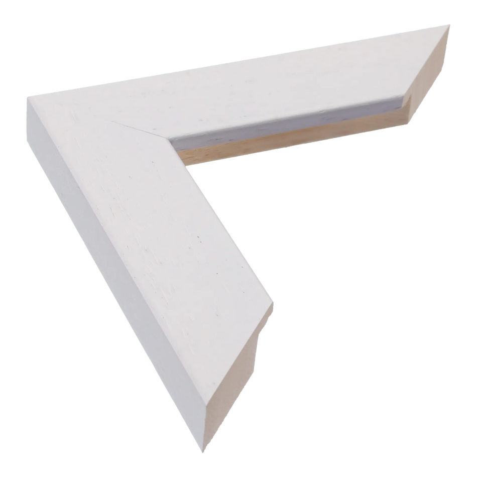 Metro in white grain picture frame