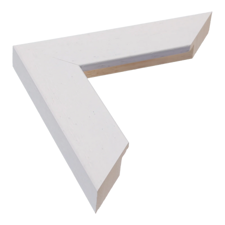 Metro in white grain picture frame