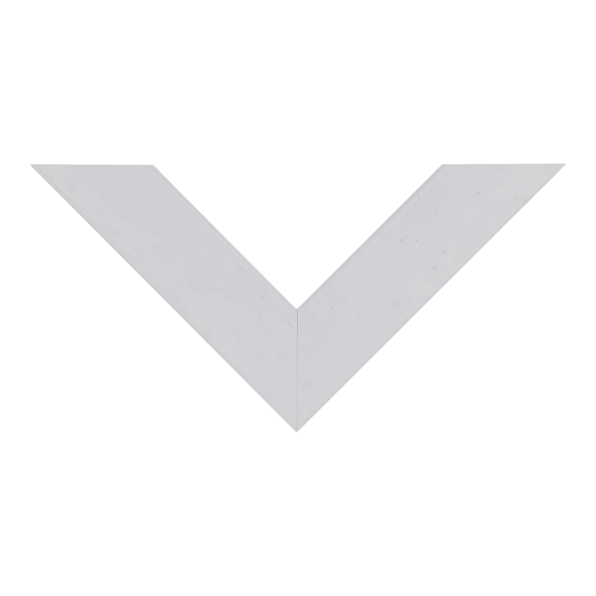 Top view of Metro picture frame in white grain