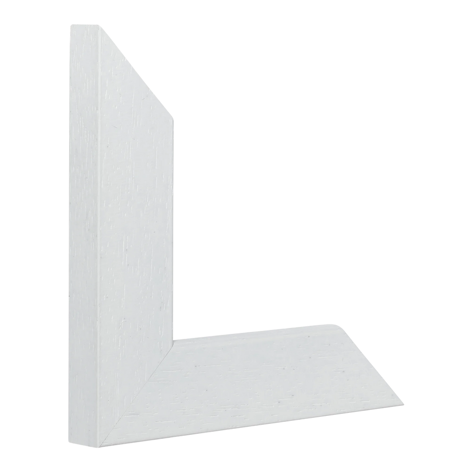 Vertical view of metro white grain picture frame