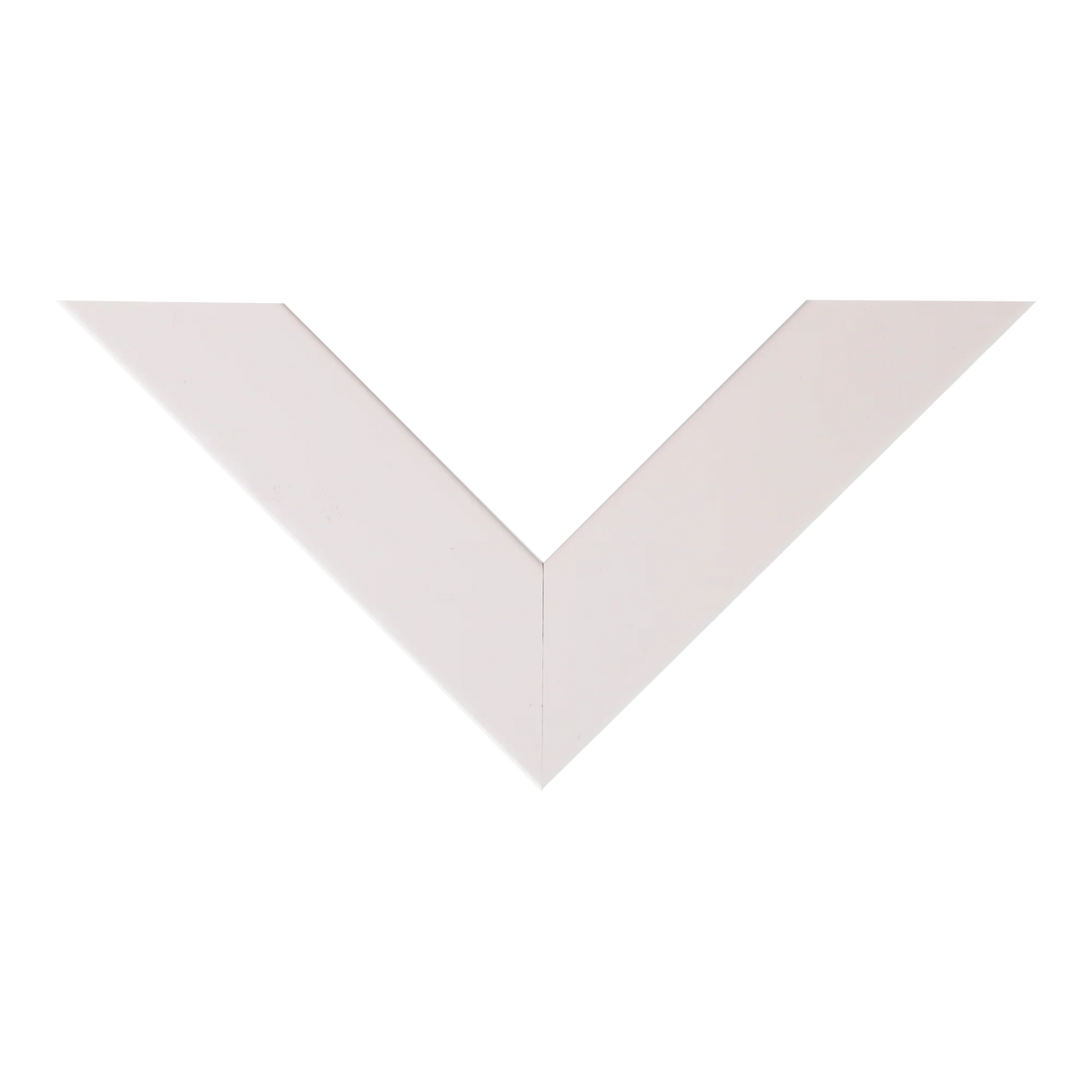 Top view of Metro picture frame in white