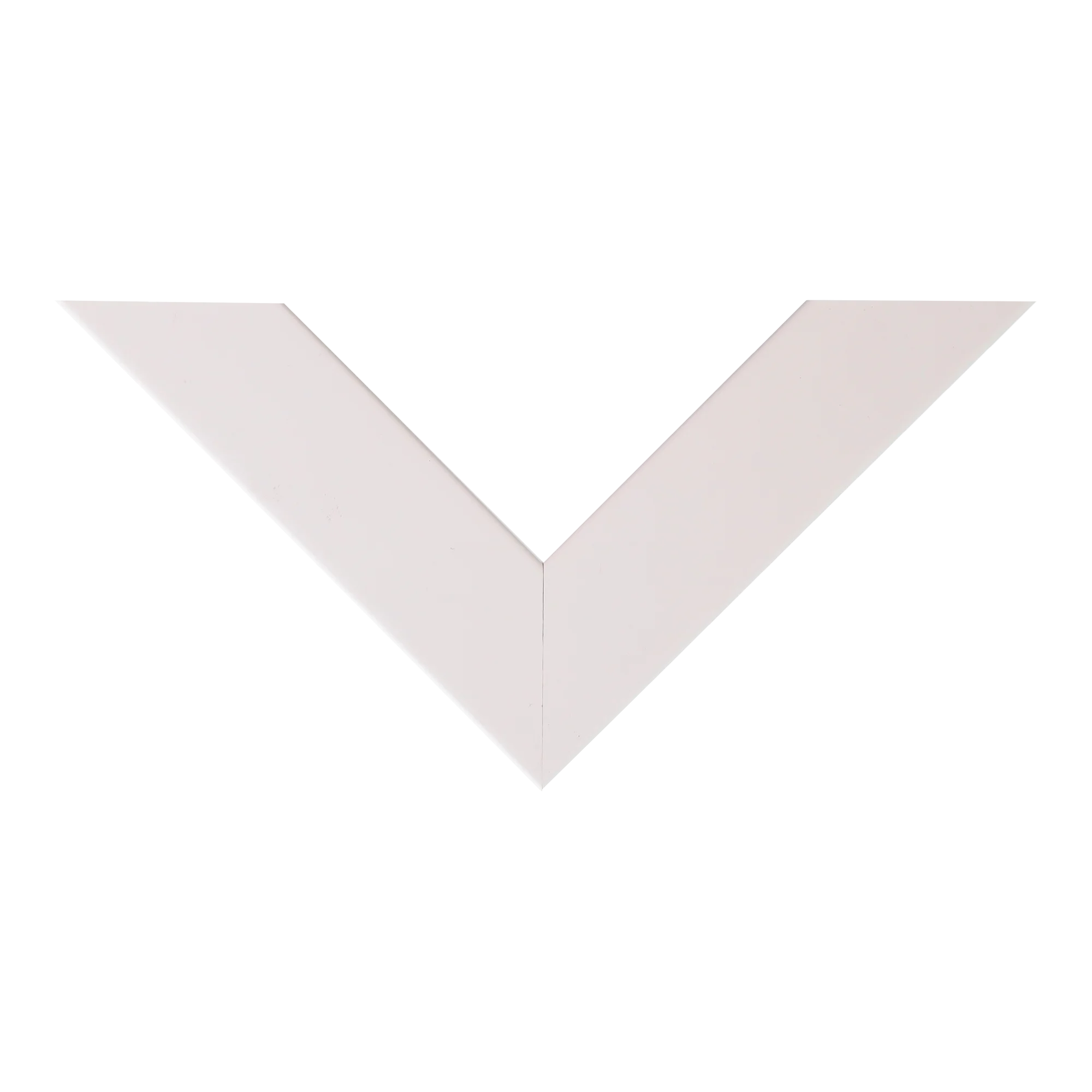 Top view of Metro picture frame in white