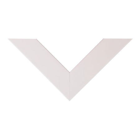 Top view of Metro picture frame in white