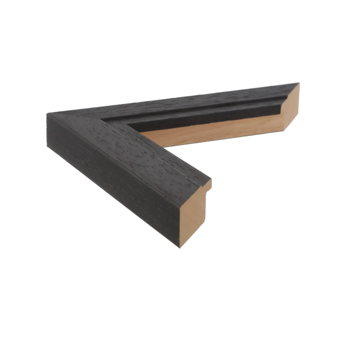 Side view of Milano picture frame in black