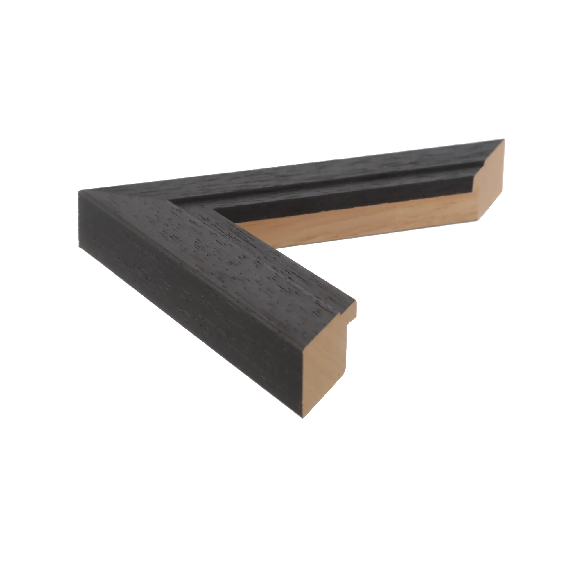 Side view of Milano picture frame in black