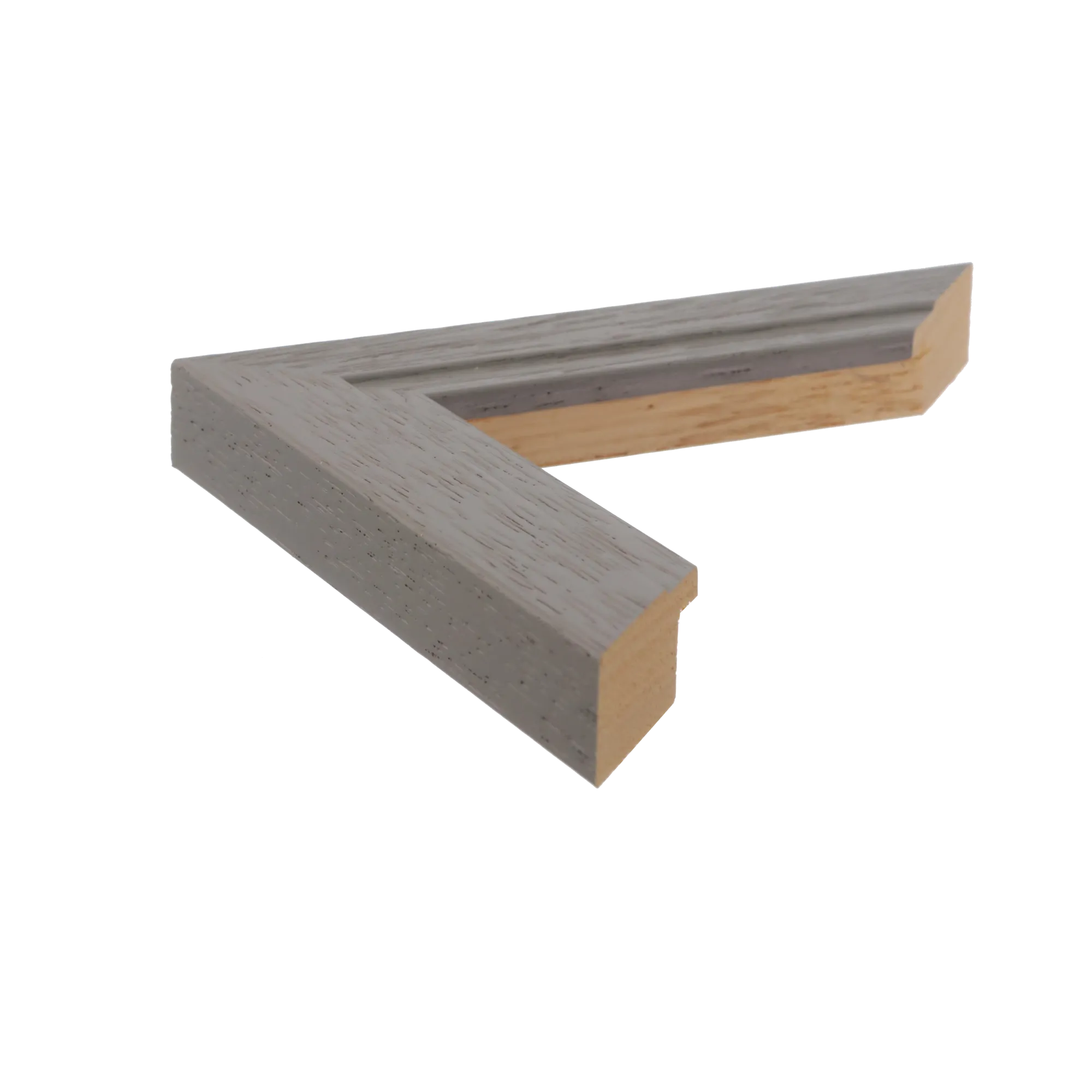 Side view of Milano picture frame in grey