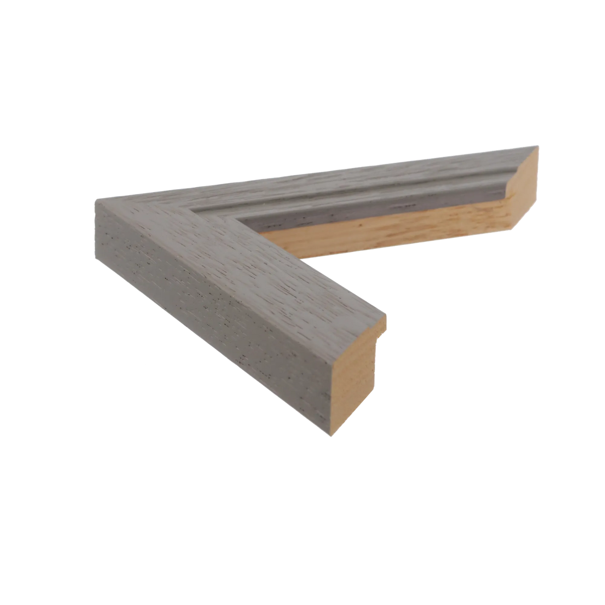 Side view of Milano picture frame in grey