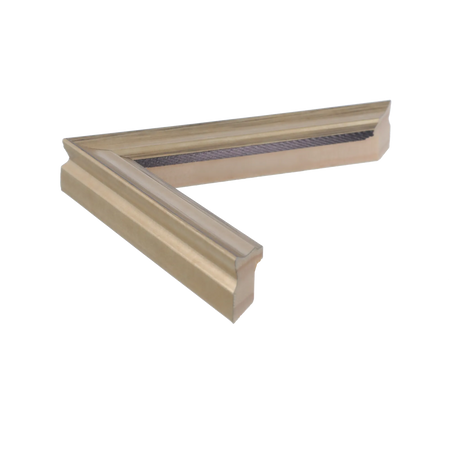 Side view of Monarch picture frame in champagne