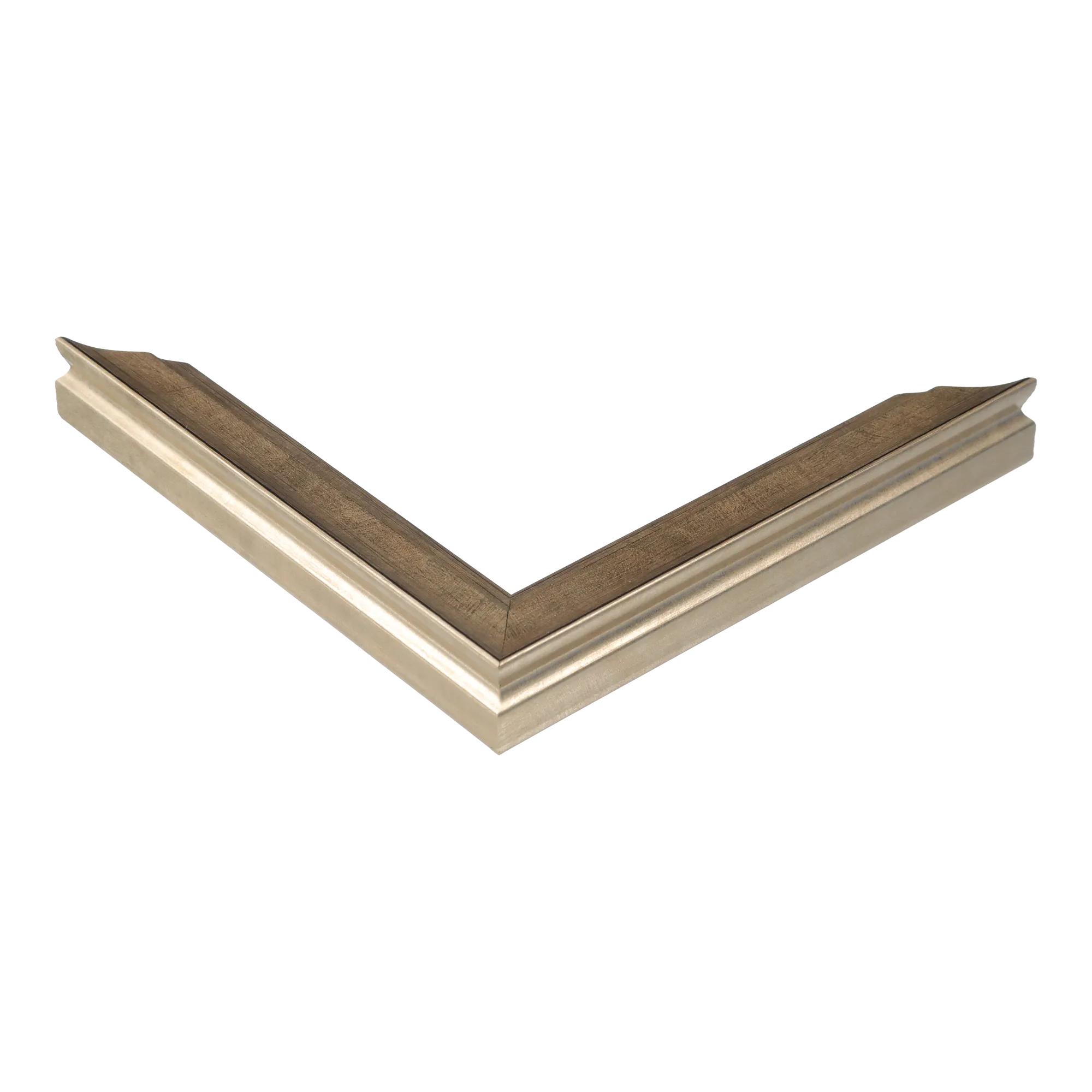 Corner view of Monarch in champagne picture frame