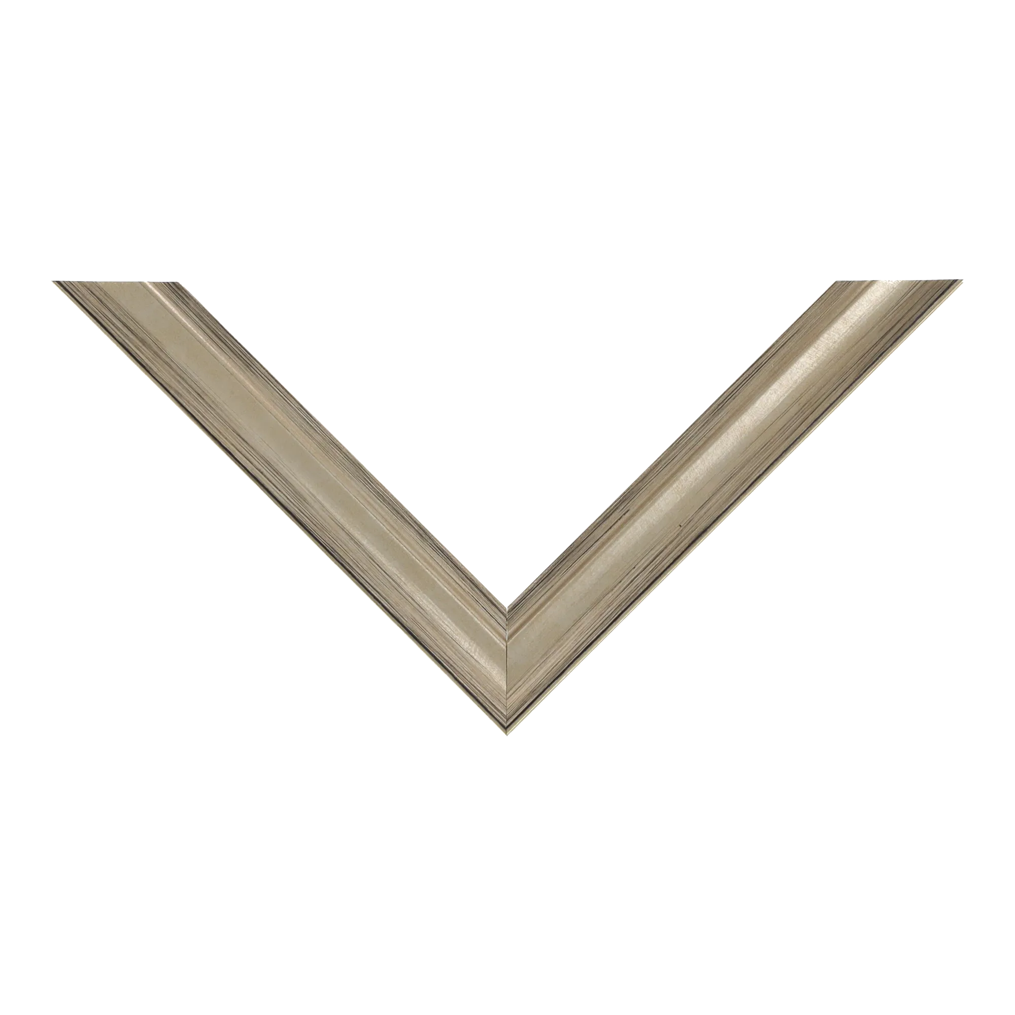 Top view of Monarch picture frame in champagne