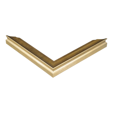 Corner view of Monarch in soft gold picture frame