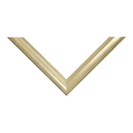 Top view of Monarch picture frame in soft gold