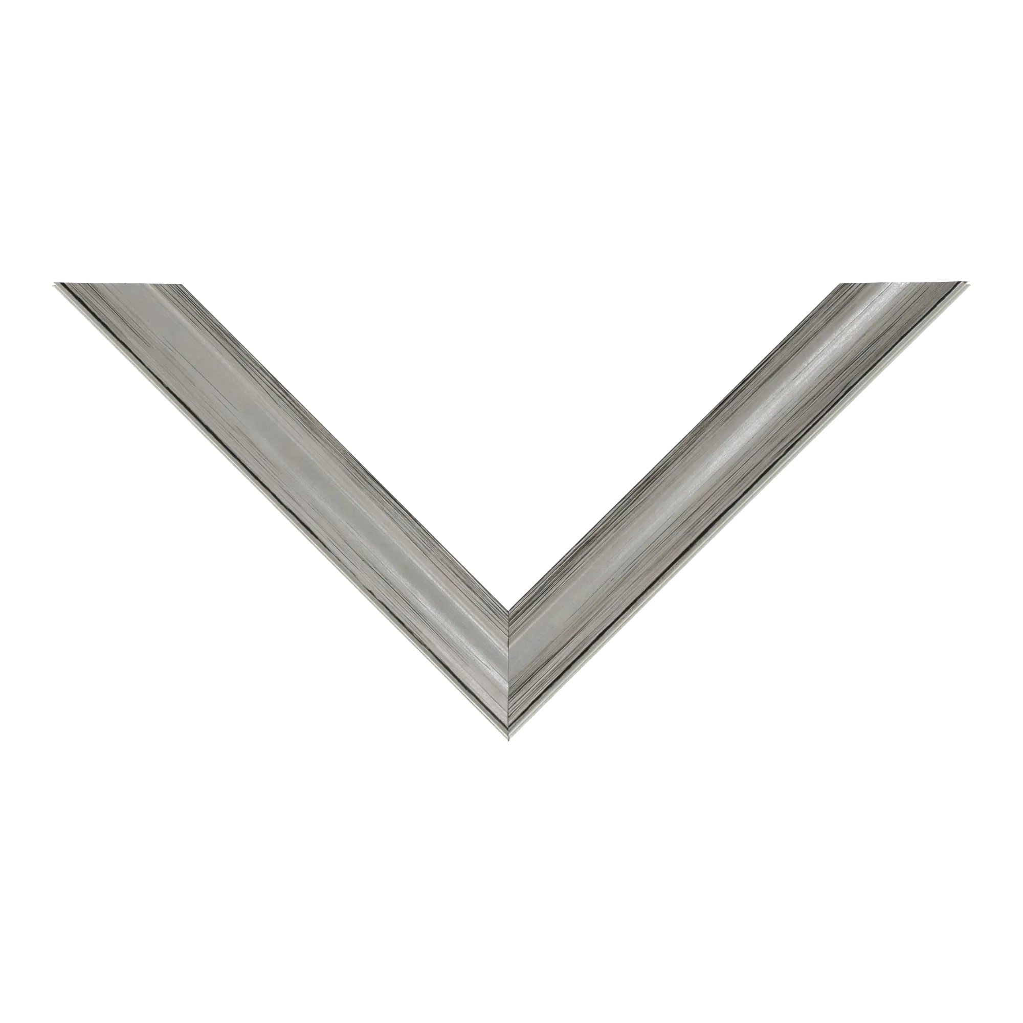 Top view of Monarch picture frame in silver