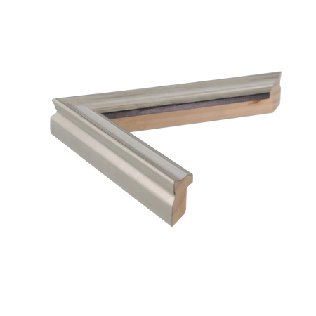 Side view of Monarch picture frame in silver