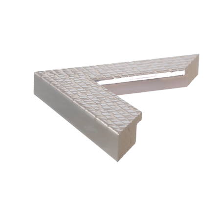 Side view of Mosaic picture frame in silver