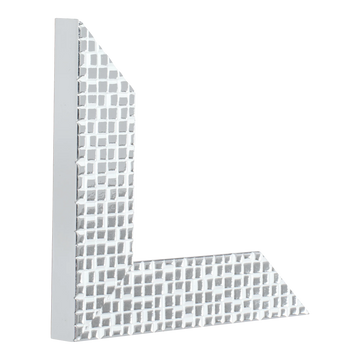 Vertical view of mosaic silver picture frame