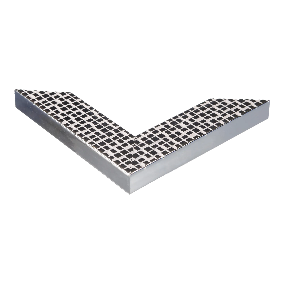 Corner view of Mosaic in silver picture frame