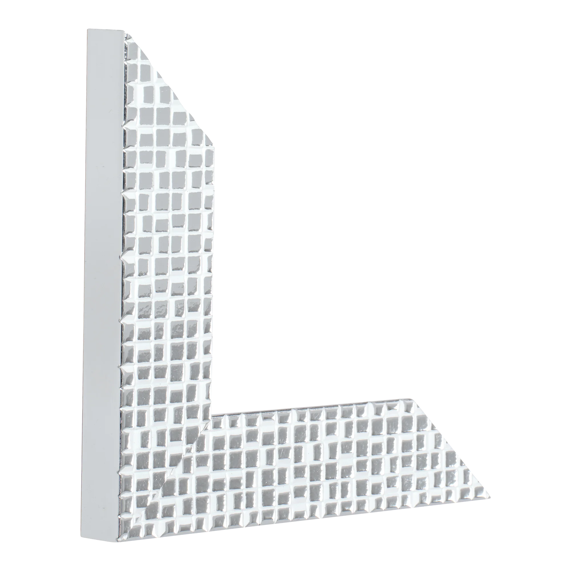 Vertical view of mosaic silver picture frame