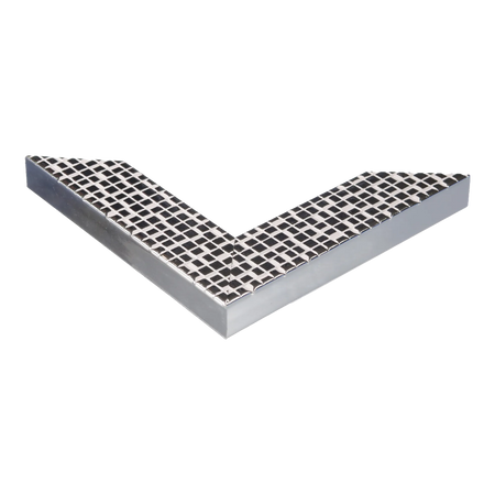 Corner view of Mosaic in silver picture frame