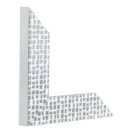 Vertical view of mosaic silver picture frame