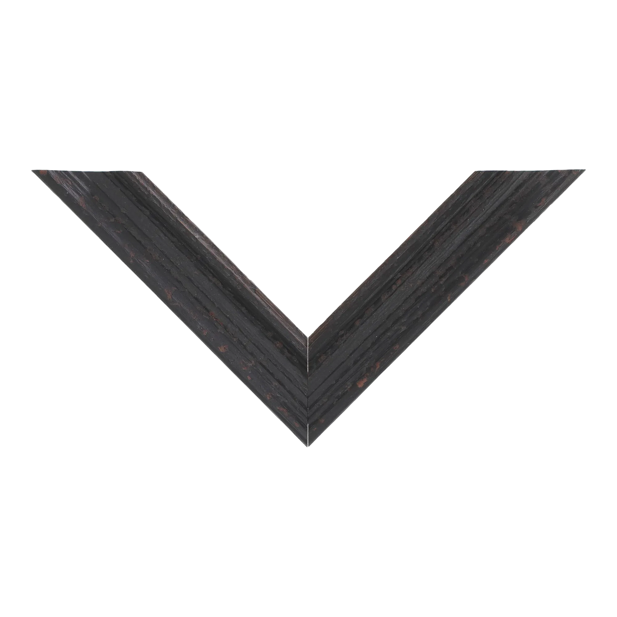 Top view of Muse I picture frame in distressed black