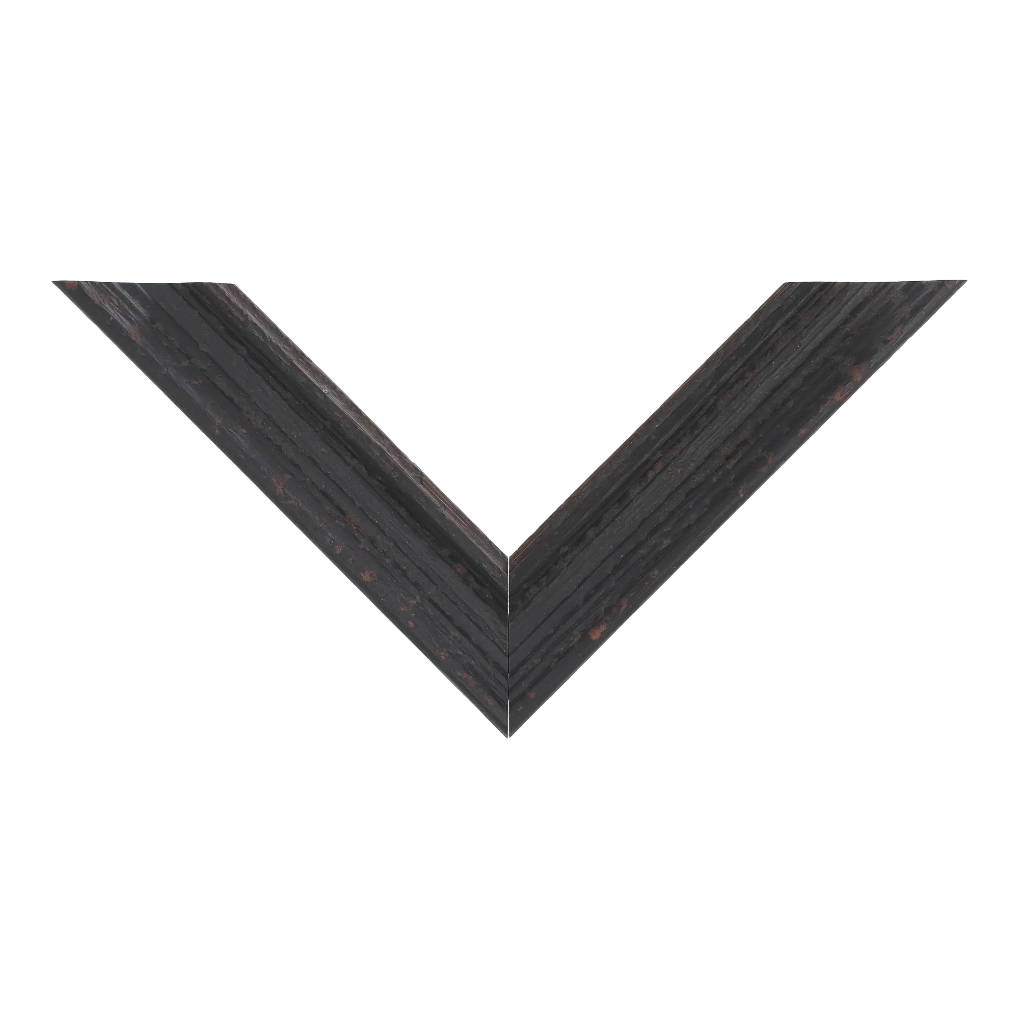Top view of Muse I picture frame in distressed black