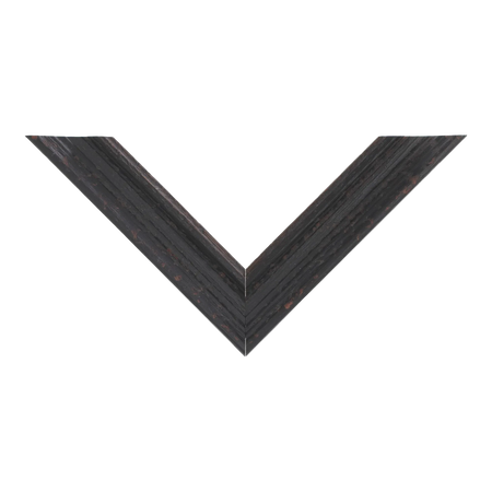 Top view of Muse I picture frame in distressed black