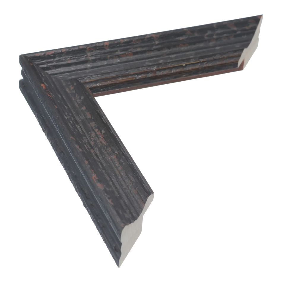 Muse I in distressed black picture frame