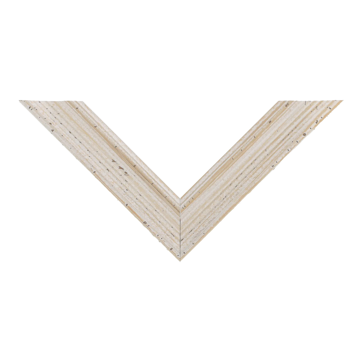 Top view of Muse I picture frame in distressed white
