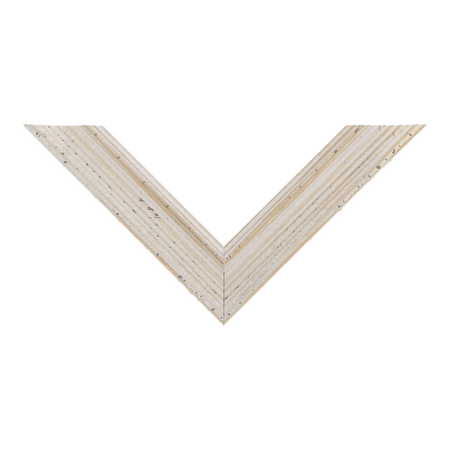 Top view of Muse I picture frame in distressed white