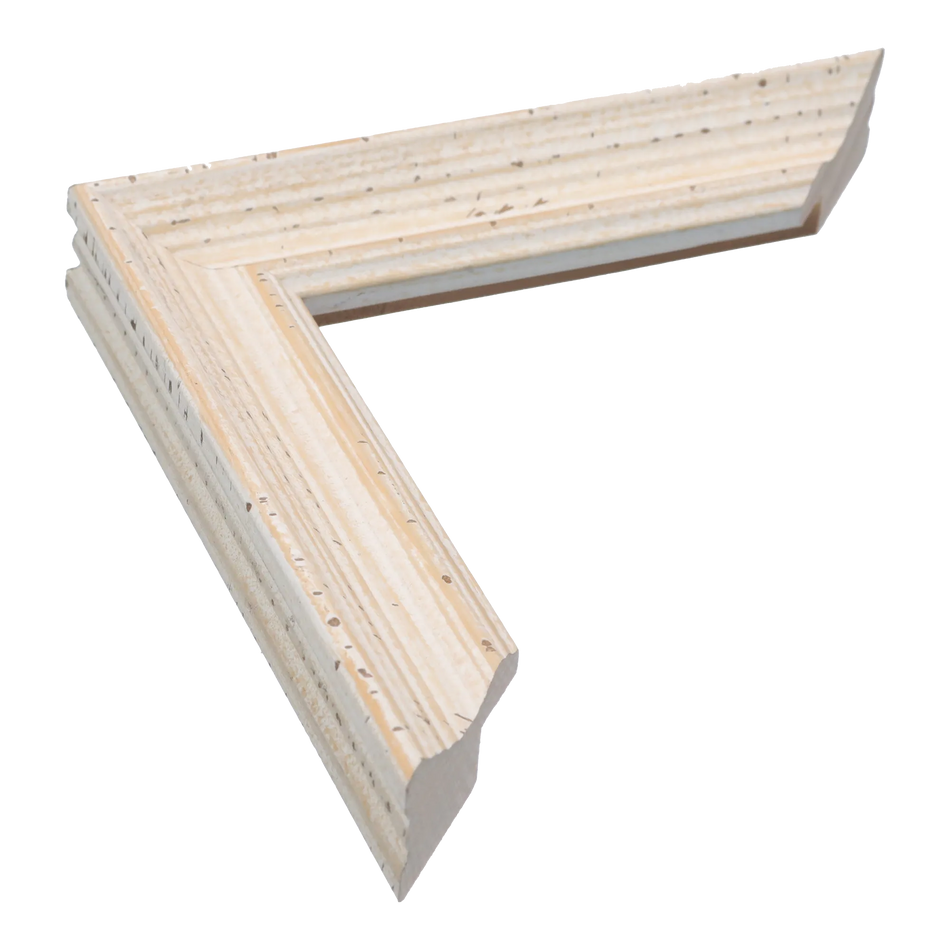 Muse I in distressed white picture frame