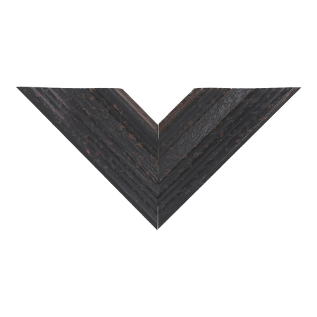 Top view of Muse II picture frame in distressed black