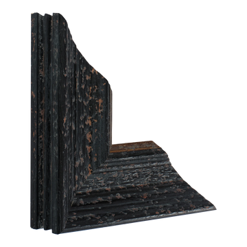 Vertical view of muse ii distressed black picture frame sample