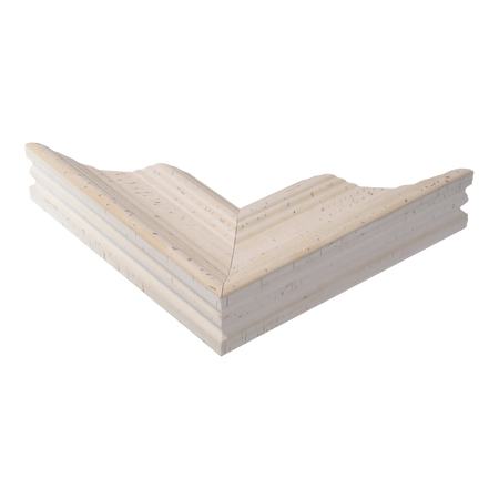 Corner view of Muse II in distressed white picture frame