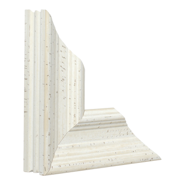 Vertical view of muse ii distressed white picture frame sample