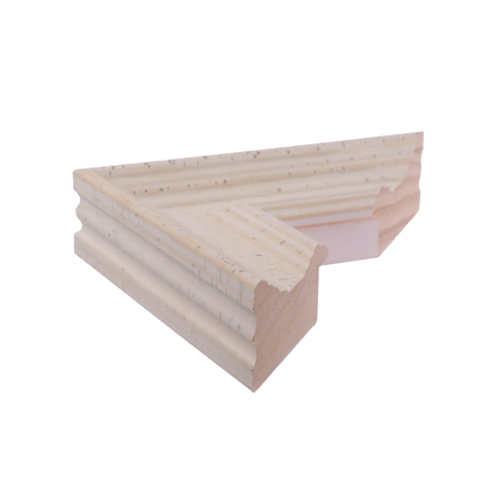 Side view of Muse II picture frame in distressed white