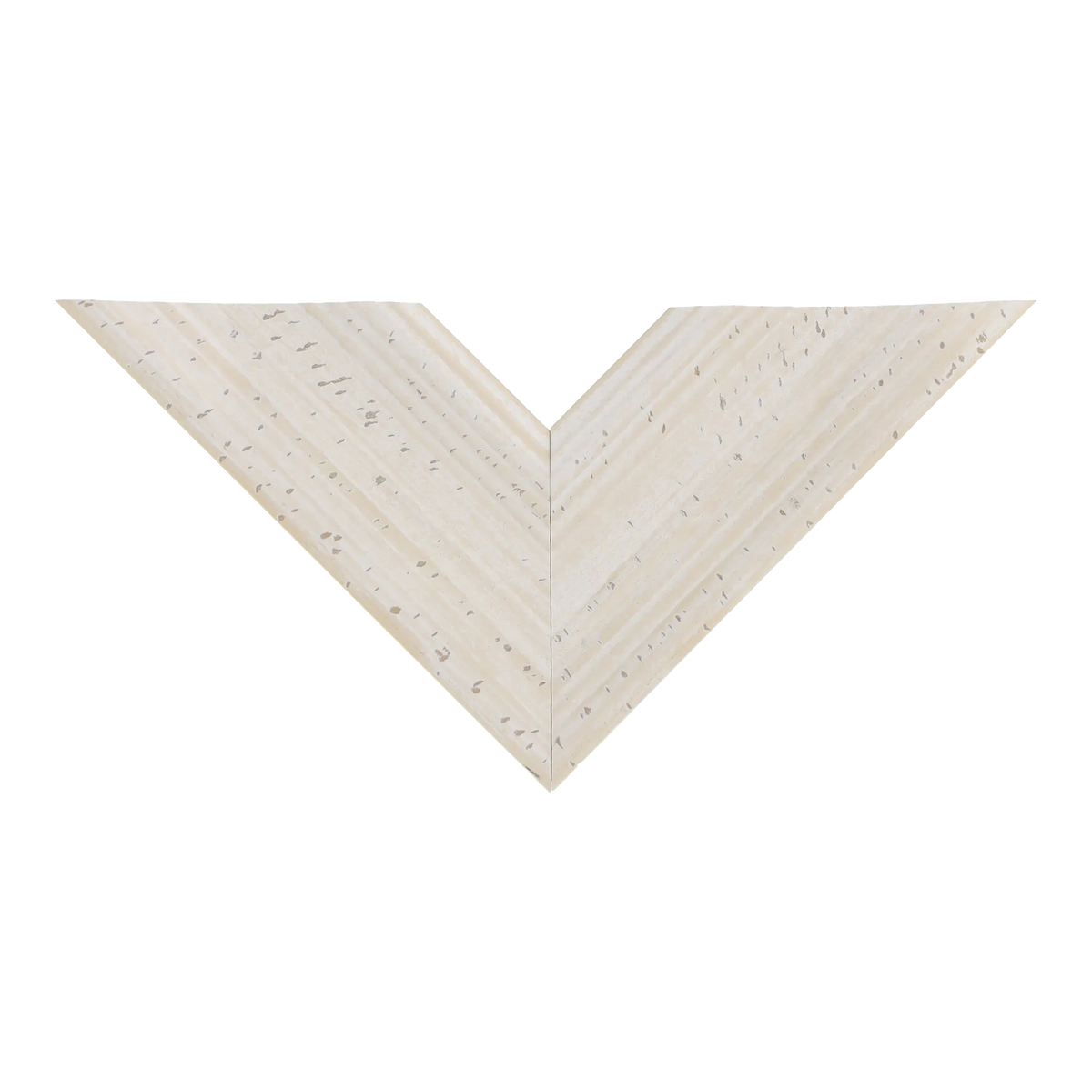 Top view of Muse II picture frame in distressed white