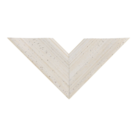 Top view of Muse II picture frame in distressed white